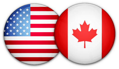 USA and Canada flag